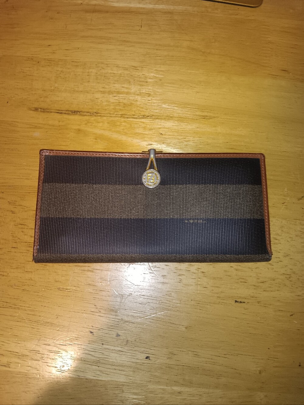 Fendi Vintage Pequin Fold Clasp Wallet